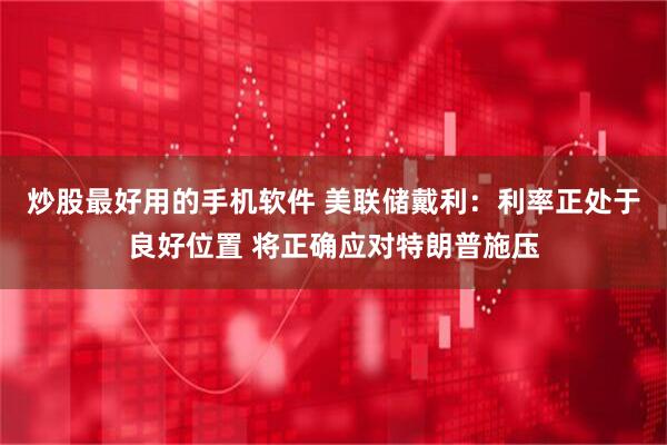 炒股最好用的手机软件 美联储戴利：利率正处于良好位置 将正确应对特朗普施压